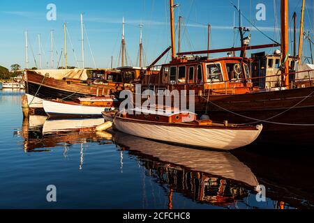 Impression de port à Kirchdorf, île de Poel en mer Baltique Banque D'Images