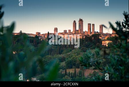 Europe, Italie, Toscane, province de Sienne, San Gimignano, Banque D'Images