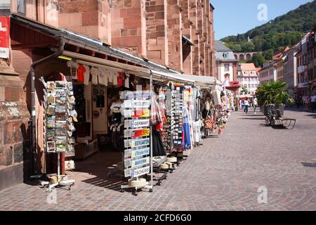 Boutique de souvenirs dans la vieille ville, Heidelberg, Bade-Wurtemberg, Allemagne, Europe Banque D'Images