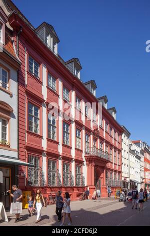 Hauptstrasse zone piétonne dans la vieille ville, Heidelberg, Bade-Wurtemberg, Allemagne, Europe Banque D'Images