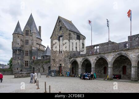 Forteresse médiévale, Château de Vitre, Vitre, Bretagne, France Banque D'Images