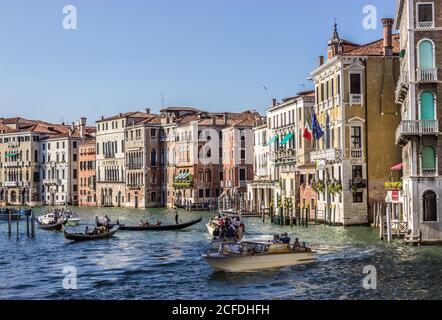 VENIC, ITALIE - 23 mai 2017 : photographie du Grand Canal de Venise. Banque D'Images