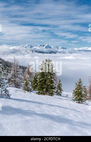 Percha, province de Bolzano, Tyrol du Sud, Italie. Banque D'Images