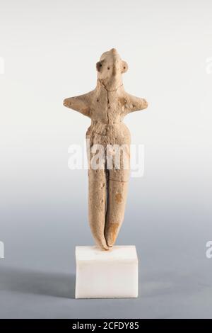 Figurine mâle en terre cuite, de Zarif Karuna, Galerie de la civilisation du Harappan, Musée national du Pakistan, Karachi, Pakistan, Asie du Sud, Asie Banque D'Images