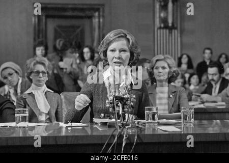 Rosalynn carter témoigne devant le sous-comité du Sénat ca. 7 février 1979 Banque D'Images