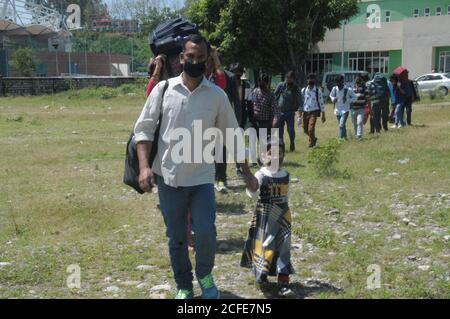 Dehradun, Uttarakhand/Inde- août 01 2020: Les migrants rentrant chez eux de différents États en raison de la situation du virus corona. Banque D'Images