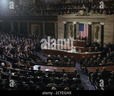 Jimmy carter présente son discours sur l'état de l'Union au Congrès. CA. 01/23/1979 Banque D'Images