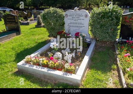 La tombe de Billy Fury (Ronald Wycherley) dans le cimetière de Mill Hill, Mill Hill, Londres, Royaume-Uni. Banque D'Images