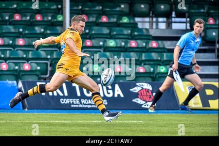 Londres, Royaume-Uni. Le 05septembre 2020. Jimmy Gopperth, de Wasps, se retire lors du match de rugby Gallagher Premiership entre Saracens et Wasps à l'Allianz Park, Londres, Angleterre, le 5 septembre 2020. Photo de Phil Hutchinson. Utilisation éditoriale uniquement, licence requise pour une utilisation commerciale. Aucune utilisation dans les Paris, les jeux ou les publications d'un seul club/ligue/joueur. Crédit : UK Sports pics Ltd/Alay Live News Banque D'Images