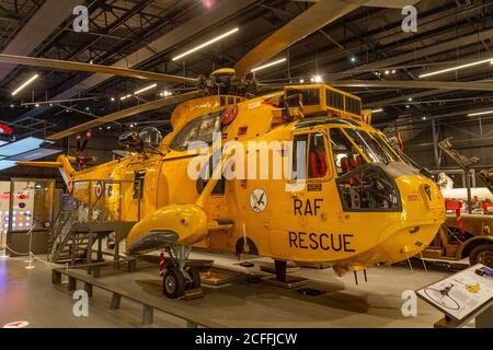 Un hélicoptère de sauvetage du roi de mer de Westland HAR3 (1962-78) RAF exposé au RAF Museum, Londres, Royaume-Uni. Banque D'Images