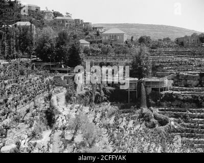 Beit Ed-DIN. Le Palais de Shehab (tenu monument national). Village ca. 1920 Banque D'Images