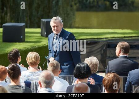 Varsovie, Mazovie, Pologne. 5 septembre 2020. Participation du couple présidentiel à la 9e édition de la campagne nationale de lecture 2020 en Saski Garden.in la photo: Pi GLINSKI crédit: Hubert Mathis/ZUMA Wire/Alay Live News Banque D'Images