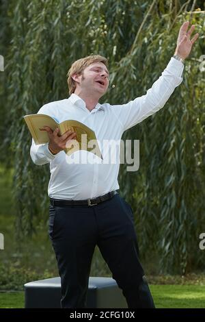 Varsovie, Mazovie, Pologne. 5 septembre 2020. Participation du couple présidentiel à la 9e édition de la campagne nationale de lecture 2020 en Saski Garden.in photo: RAFAL ZAWIERUCHA crédit: Hubert Mathis/ZUMA Wire/Alay Live News Banque D'Images