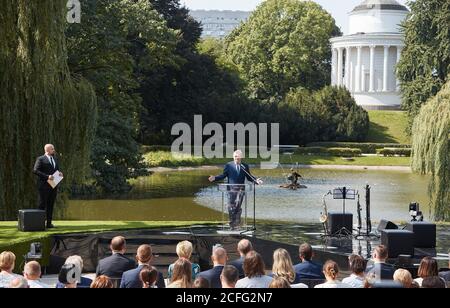 Varsovie, Mazovie, Pologne. 5 septembre 2020. Participation du couple présidentiel à la 9e édition de la campagne nationale de lecture 2020 en Saski Garden.in la photo: Pi GLINSKI crédit: Hubert Mathis/ZUMA Wire/Alay Live News Banque D'Images