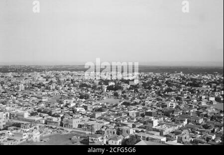 Légende originale : vues aériennes sur la Palestine. Tel Aviv. Une vue générale - emplacement: Tel Aviv Israël ca. 1932 Banque D'Images