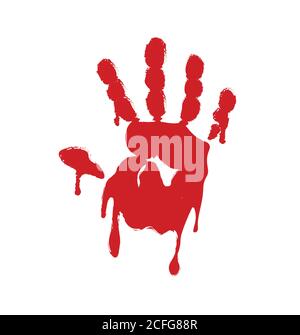 Imprimé main de sang. Illustration vectorielle Illustration de Vecteur