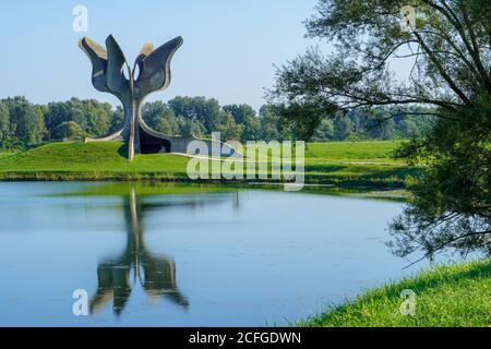 Jasenovac, Croatie - 5 septembre 2020. Zone de musée et monument de l'holocauste Banque D'Images