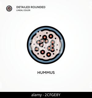 Icône de vecteur de houmous. Concepts modernes d'illustration vectorielle. Facile à modifier et à personnaliser. Illustration de Vecteur
