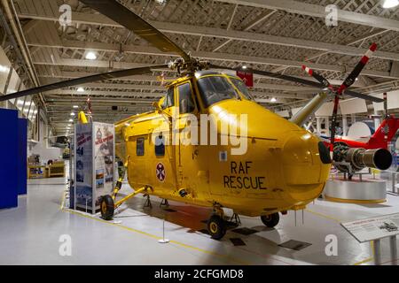 Un hélicoptère de recherche et de sauvetage HAR10 de Westland (1961-82) exposé au RAF Museum, Londres, Royaume-Uni. Banque D'Images