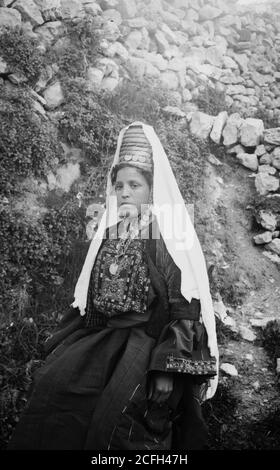 Légende originale: Bethlehem Woman - emplacement: CA. 1898-1914 Banque D'Images