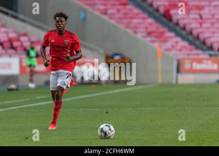 Lisbonne, Portugal. 05 septembre 2020. Lisbonne, Portugal. Le défenseur de Benfica du Portugal Nuno Tavares (71) en action pendant le match amical entre SL Benfica vs Rennes Credit: Alexandre de Sousa/Alay Live News Banque D'Images