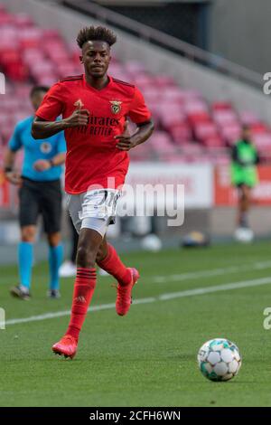 Lisbonne, Portugal. 05 septembre 2020. Lisbonne, Portugal. Le défenseur de Benfica du Portugal Nuno Tavares (71) en action pendant le match amical entre SL Benfica vs Rennes Credit: Alexandre de Sousa/Alay Live News Banque D'Images