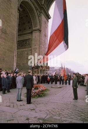 Jimmy carter et Giscard d'Estaing ont déposé une couronne à l'Arc de Truimph. CA. 5 janvier 1978 Banque D'Images