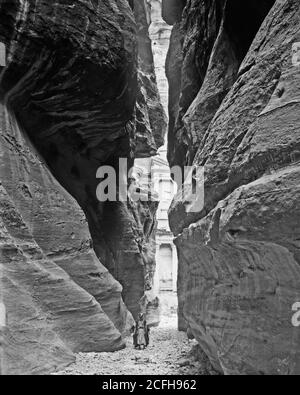 Légende originale: Petra - lieu: Petra Jordan ca. 1898-1946 Banque D'Images