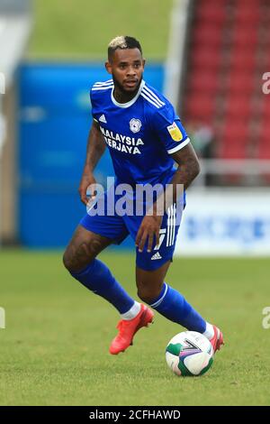 NORTHAMPTON, ANGLETERRE. 5 SEPTEMBRE 2020 Leandro Bacuna de Cardiff City pendant le match de la Carabao Cup entre Northampton Town et Cardiff City au PTS Academy Stadium, Northampton. (Crédit : Leila Coker | INFORMATIONS MI) crédit : INFORMATIONS MI et sport /Actualités Alay Live Banque D'Images