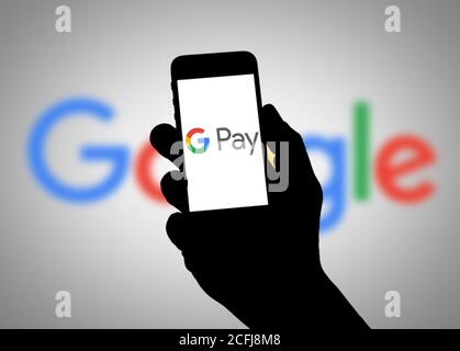 GOOGLE PAY application Google Pay Banque D'Images