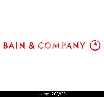 Bain et logo de l'entreprise Banque D'Images