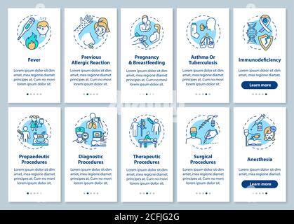 Écran de la page d'application mobile d'intégration des services de santé avec ensemble de concepts Illustration de Vecteur