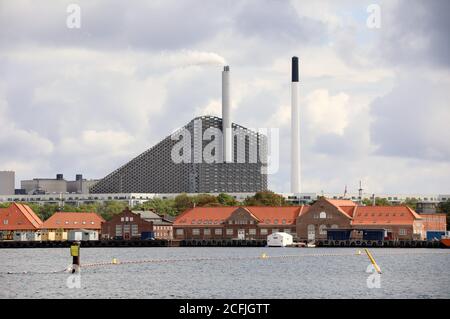 Les déchets d'Amager Bakke à la centrale électrique de Copenhague Banque D'Images