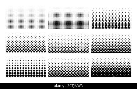 Ensemble de fonds en demi-tons abstrait vintage. Illustration vectorielle. Illustration de Vecteur