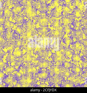 Motif peau de serpent sans coutures. Texture répétée violet et jaune monochrome de reptile. Peau de serpent texturée arrière-plan tendance. Mode et élégant an Banque D'Images