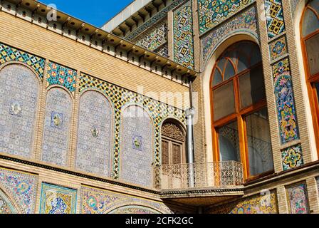 Palais de Golestan, construit à l'origine au XVIe siècle. Patrimoine mondial de l'UNESCO. Téhéran, Iran Banque D'Images