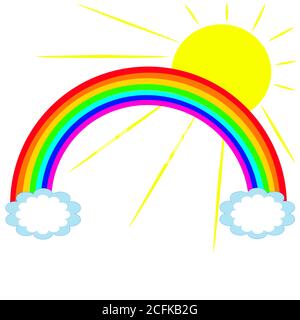 Une illustration d'un arc-en-ciel coloré Banque D'Images