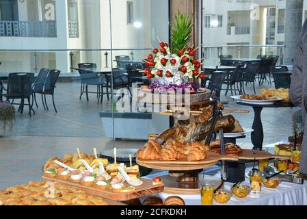 Entrées marocaines. Cuisine arabe salée. Cuisine du Maghreb Banque D'Images