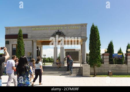 Nazran, Ingouchie, Russie - 02 juin 2019 : mémorial de la mémoire et de la gloire - un grand complexe dédié aux dates mémorables les plus importantes, tragique et Banque D'Images