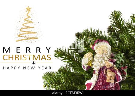 Bonne année et Joyeux Noël. Contexte et texte Joyeux Noël et bonne année Banque D'Images