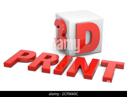 Logo de l'imprimante 3D Banque D'Images