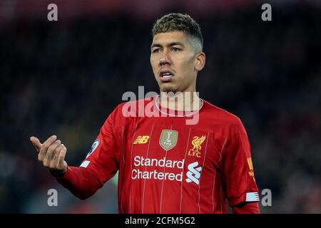 29 décembre 2019, Anfield, Liverpool, Angleterre, Premier League, Liverpool v Wolverhampton Wanderers : Roberto Firmino (9) de Liverpool au cours de la partie Crédit : Mark Cosgrove/News Images Banque D'Images
