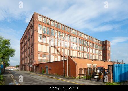 Usine de textile Bolton numéro 2, entre la rue Emlyn et la rue Cawdor, Farnworth. Coton Mill construit au début des années 1900, peut-être en 1905. ROYAUME-UNI. Banque D'Images