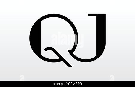 Logo QJ de la lettre initiale avec modèle de vecteur de typographie d'affaires moderne. Design original et isolé du logo de la lettre QJ Illustration de Vecteur