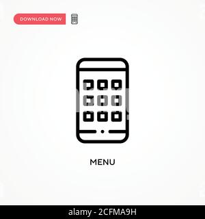 Icône de vecteur de menu. Illustration moderne et simple à vecteur plat pour site Web ou application mobile Illustration de Vecteur