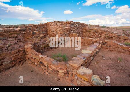 Arizona, Winslow, parc national d'Homolovi, sites archéologiques de Puebloan de Hopi Banque D'Images