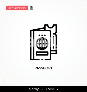 Icône de vecteur de passeport. Illustration moderne et simple à vecteur plat pour site Web ou application mobile Illustration de Vecteur