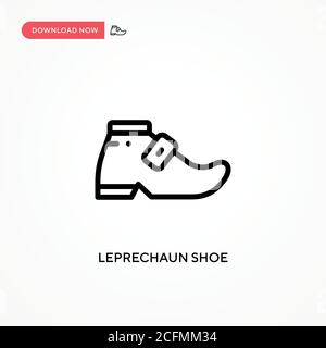 Icône de vecteur de chaussure Leprechun. Illustration moderne et simple à vecteur plat pour site Web ou application mobile Illustration de Vecteur