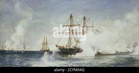 Wyllie William Lionel - bien fait 'condor' - le bombardement D'Alexandrie - British School - 19e siècle Banque D'Images