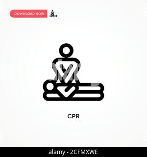 Icône de vecteur CPR. Illustration moderne et simple à vecteur plat pour site Web ou application mobile Illustration de Vecteur